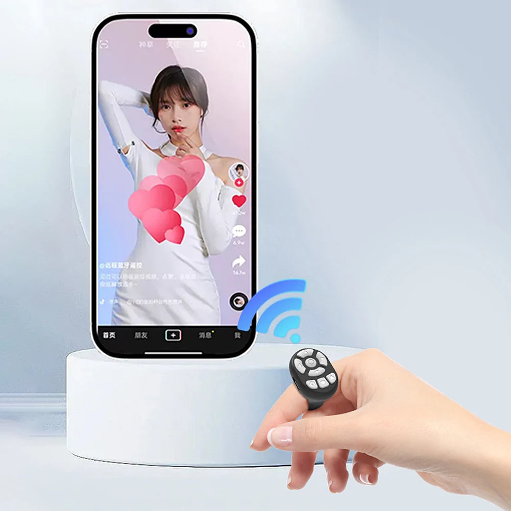 Remote Phone Control Wireless Bluetooth Remote Control for Mobile Phones Selfie Video Shutt ...